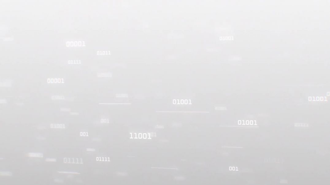 Фон футаж цифры, двоичный код, белый. Background footage numbers, binary code, white.
