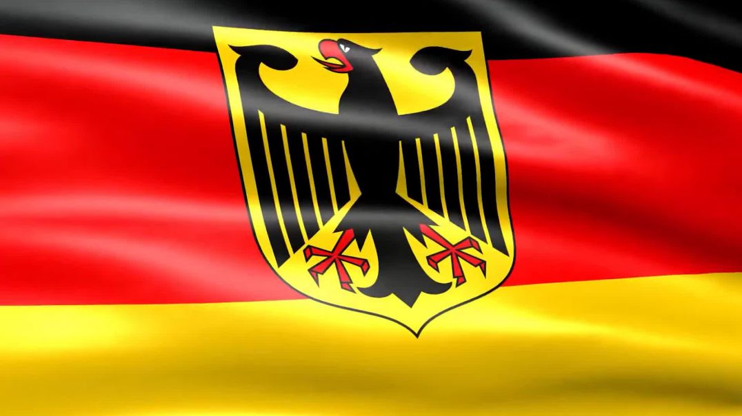Видеофон футаж флаг Германии с гербом