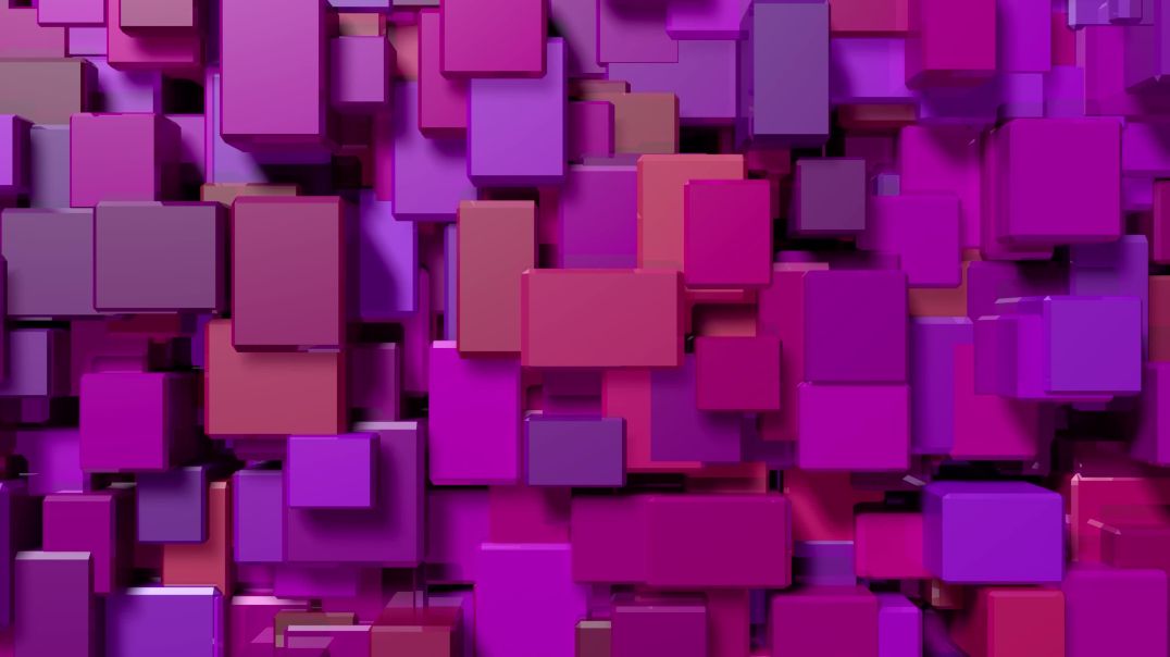 Импульсивные сдвиги красных, розовых, фиолетовых кубиков