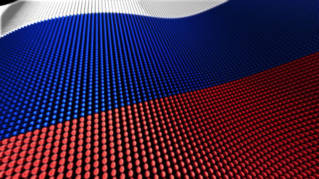 Флаг России состоящий из частит